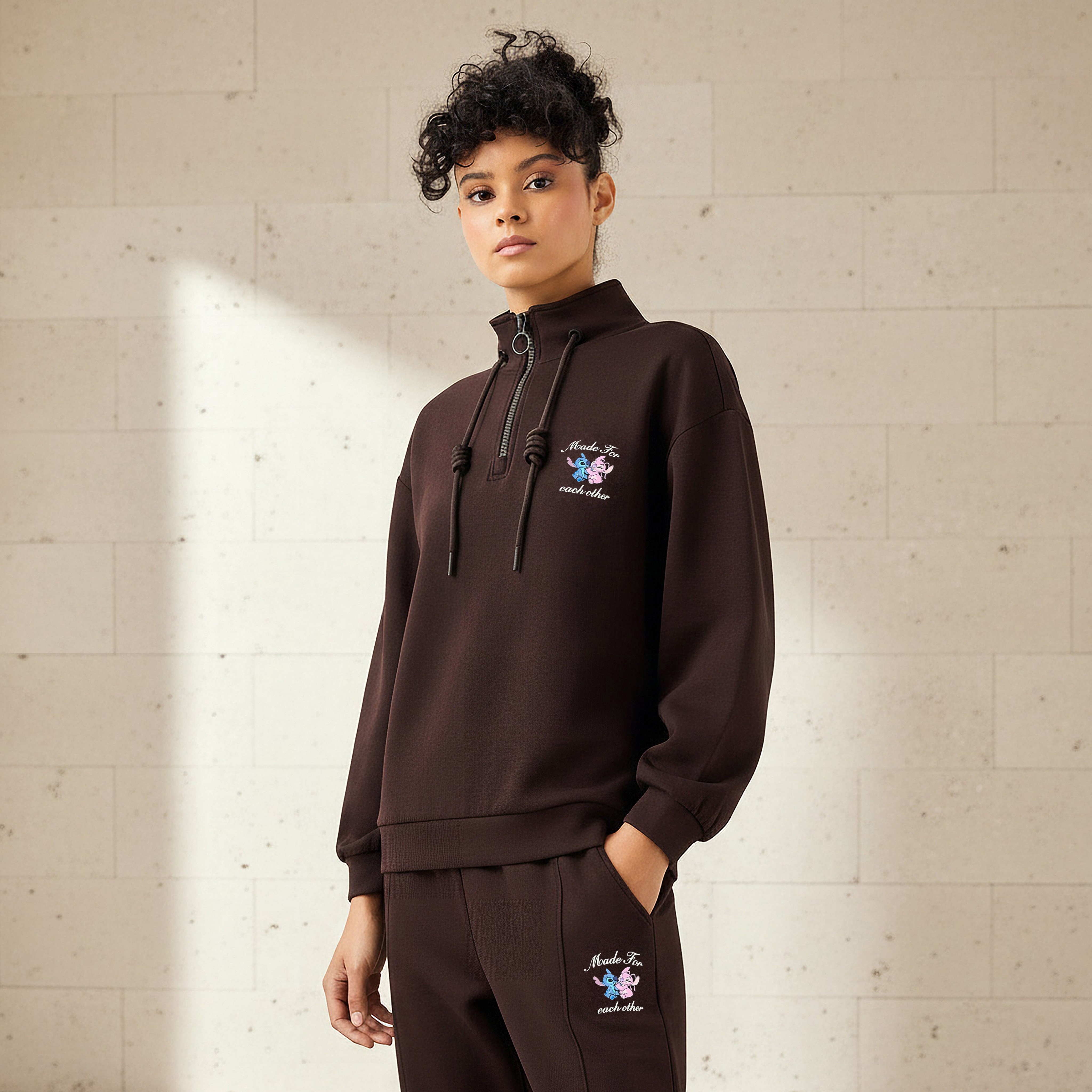 Lilo and Stitch Half-Zip Sweatshirt
