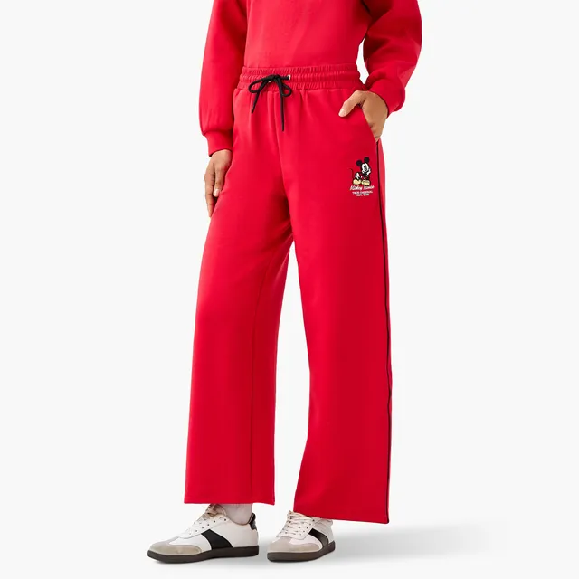 Mid-Rise Cotton Pants, Mickey Mouse Embroidered – image 2
