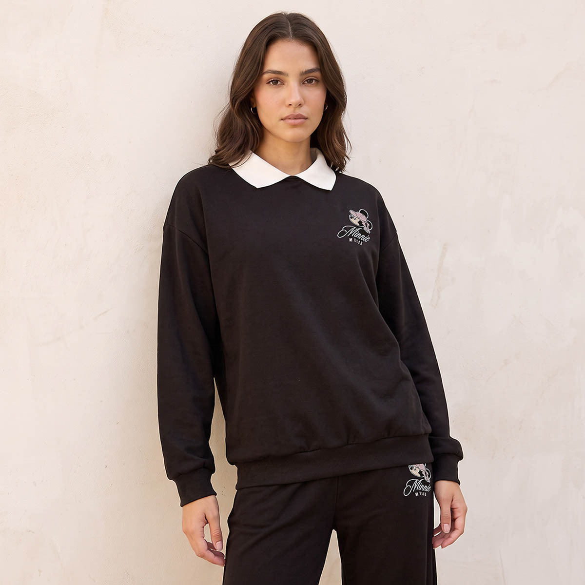 Minnie Mouse Sweatshirt with Collar