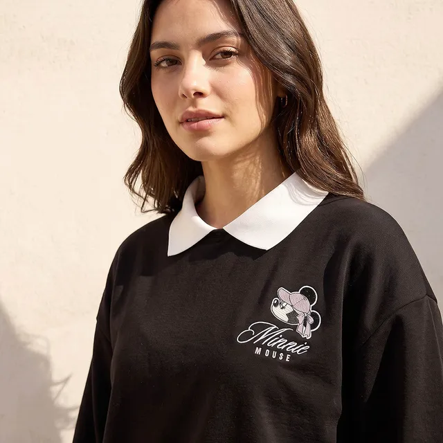 Minnie Mouse Sweatshirt with Collar – image 6