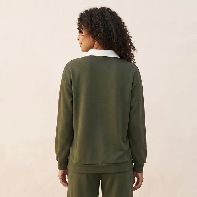 Claude Monet Sweatshirt with Collar – image 3