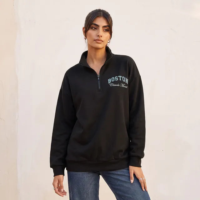 Claude Monet Sweatshirt with Funnel Neck – image 2