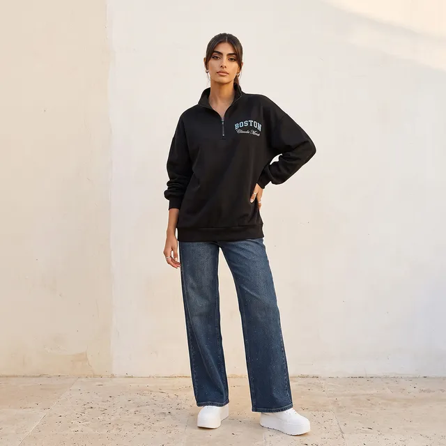 Claude Monet Sweatshirt with Funnel Neck – image 3