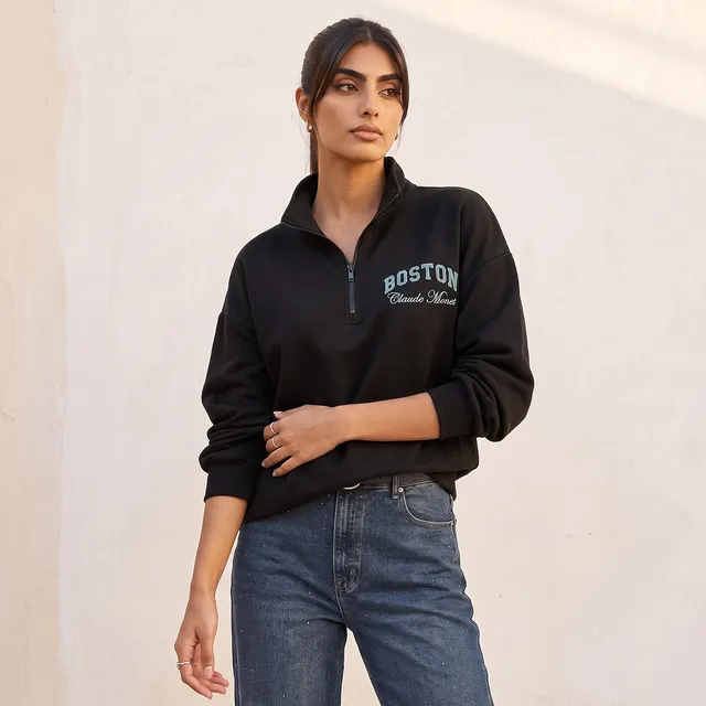 Claude Monet Sweatshirt with Funnel Neck – image 5