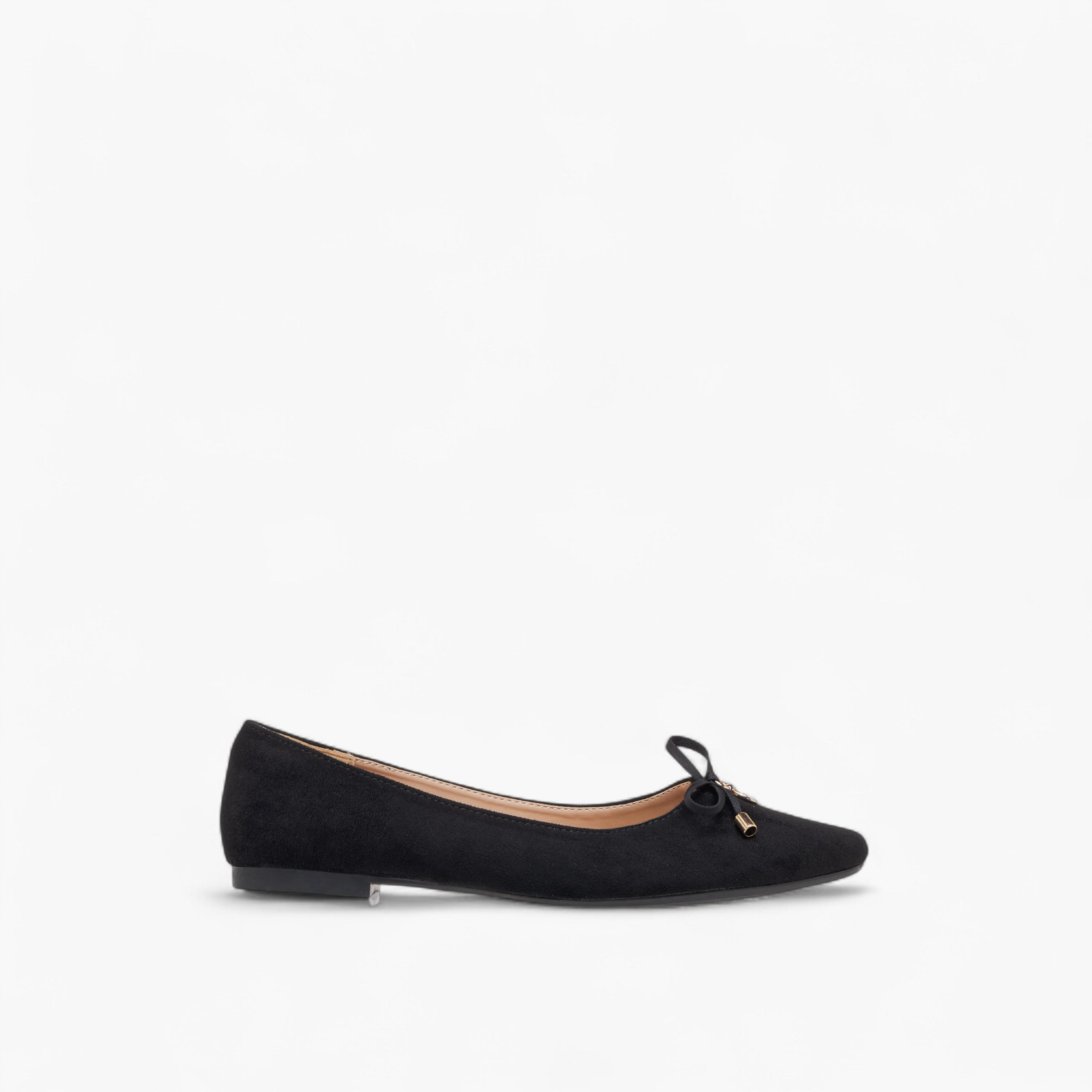 Celeste Women's Solid Slip-On Ballerina Shoes with Bow Accent