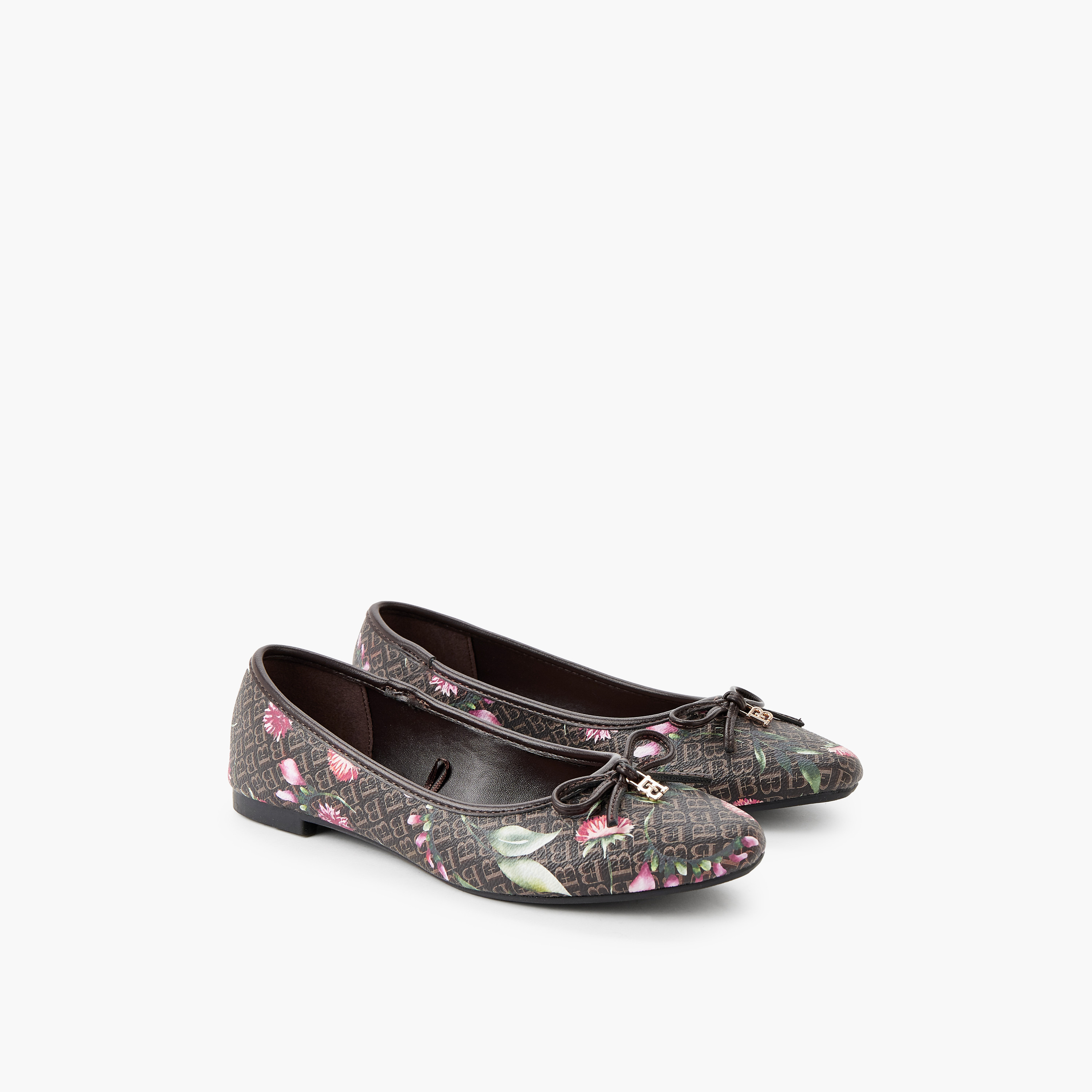 Women Floral Print Ballerina Shoes
