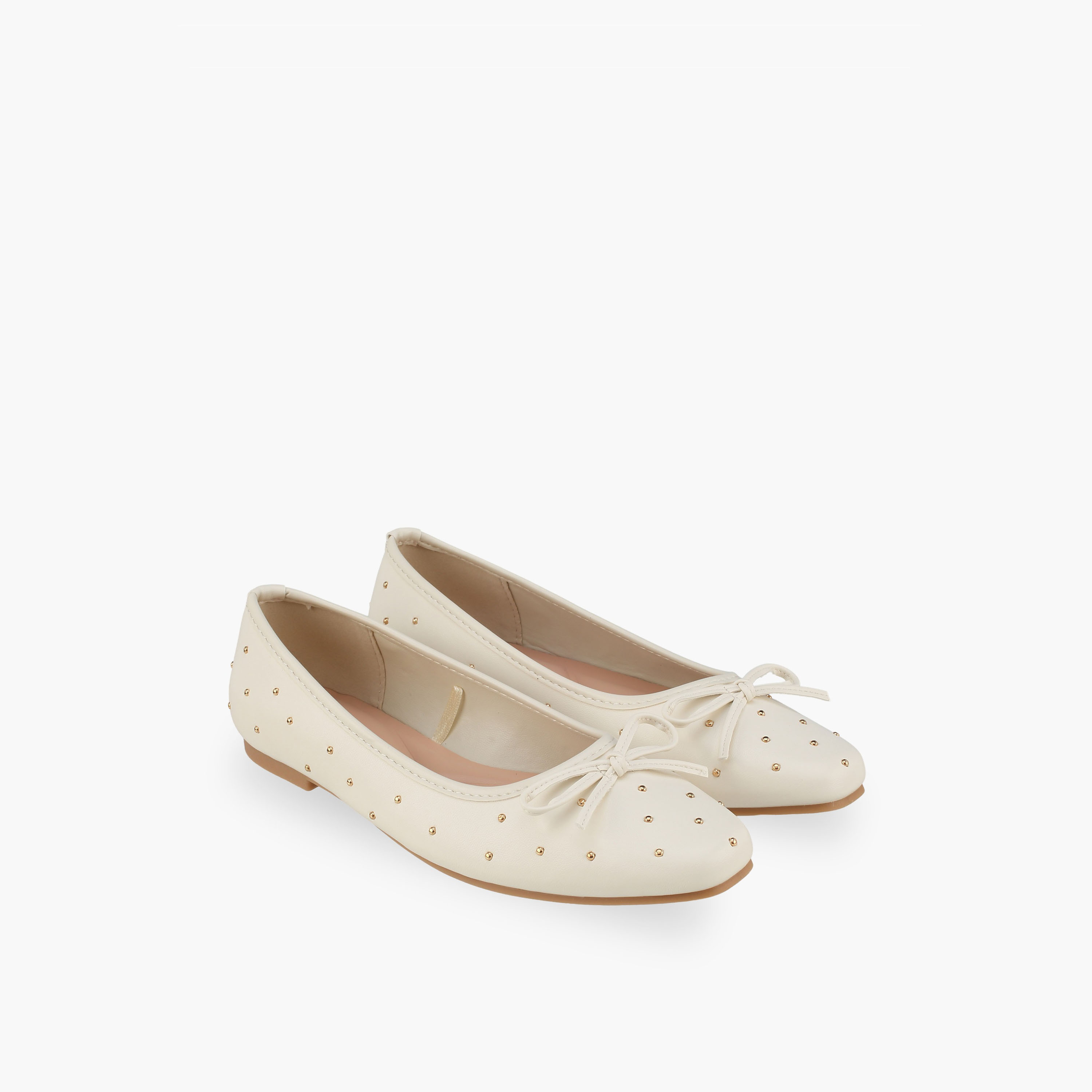 Women Studded Ballerina Shoes