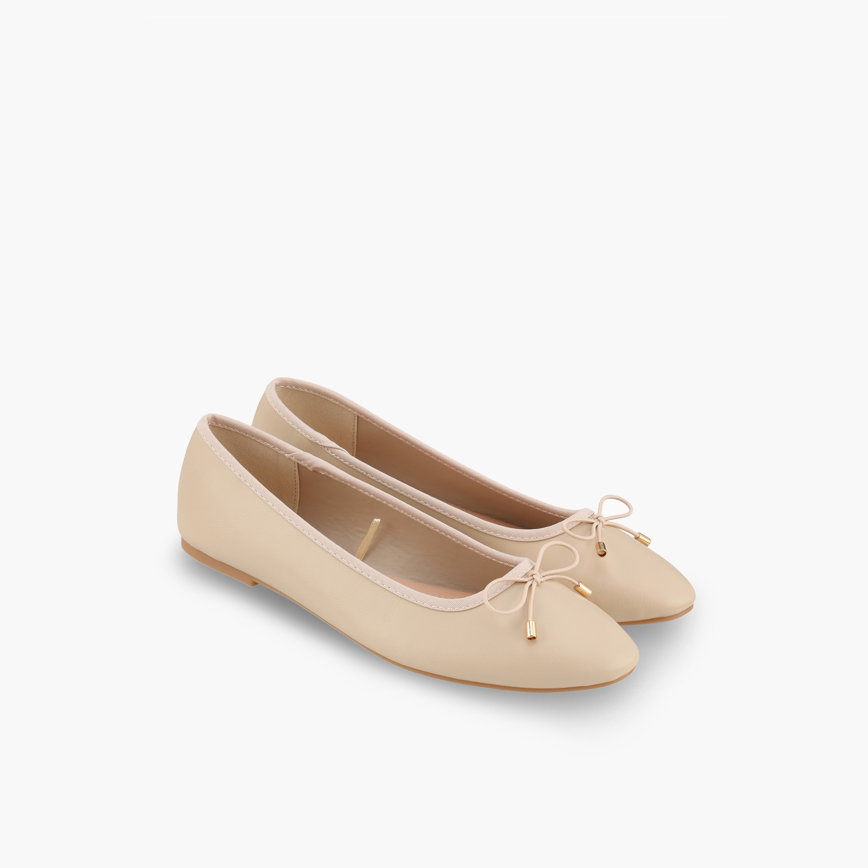 Women Bow Accent Ballerina Shoes