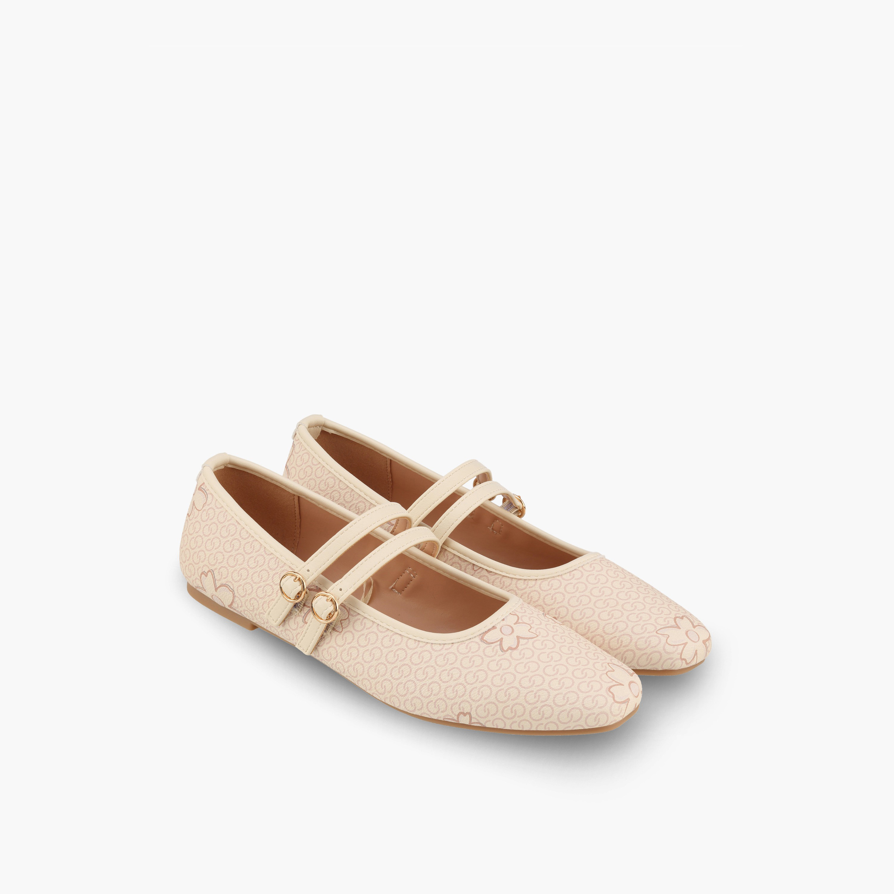 Celeste Women Floral Double Strap Mary Jane Shoes