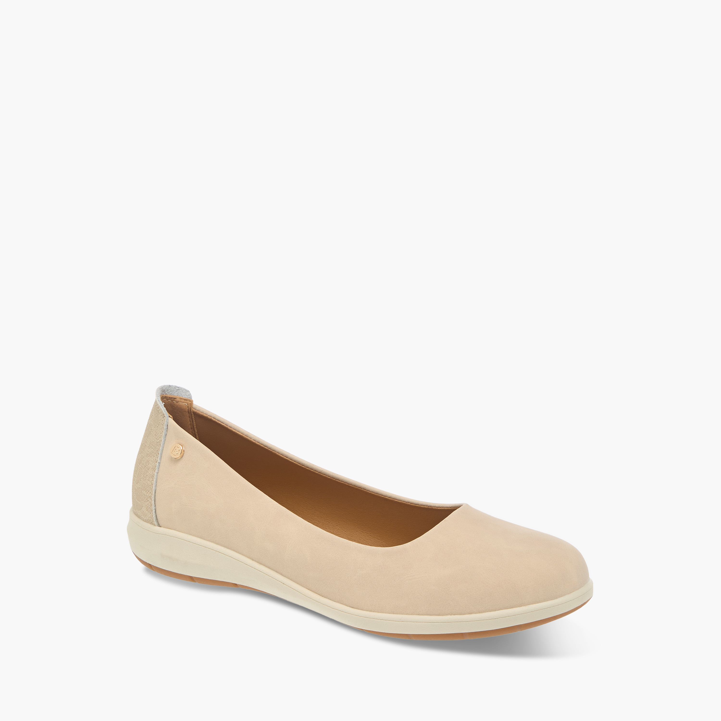 Flora Bella Textured Slip-On Comfort Ballerina Shoes