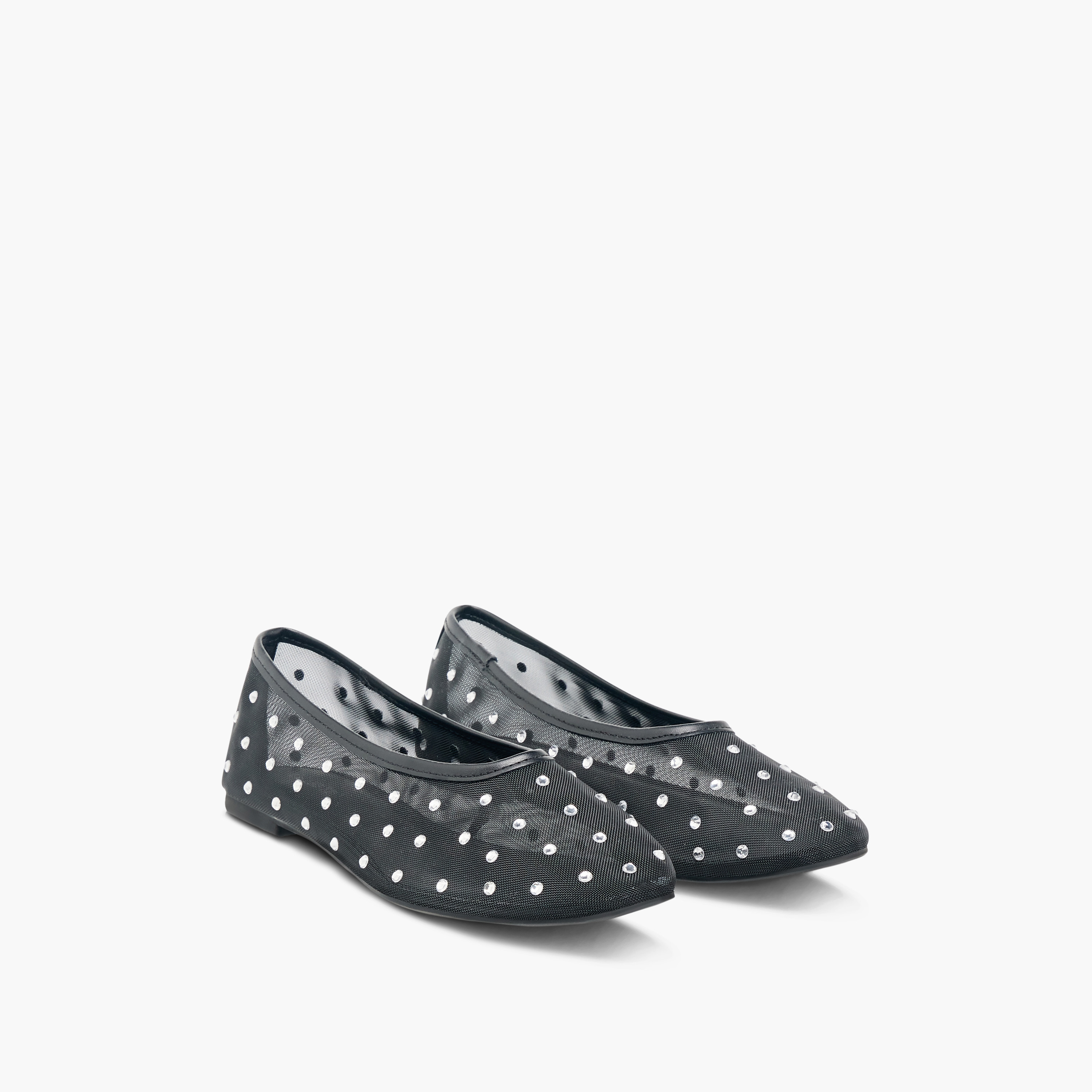 Women's Studded Slip-On Ballerina Shoes