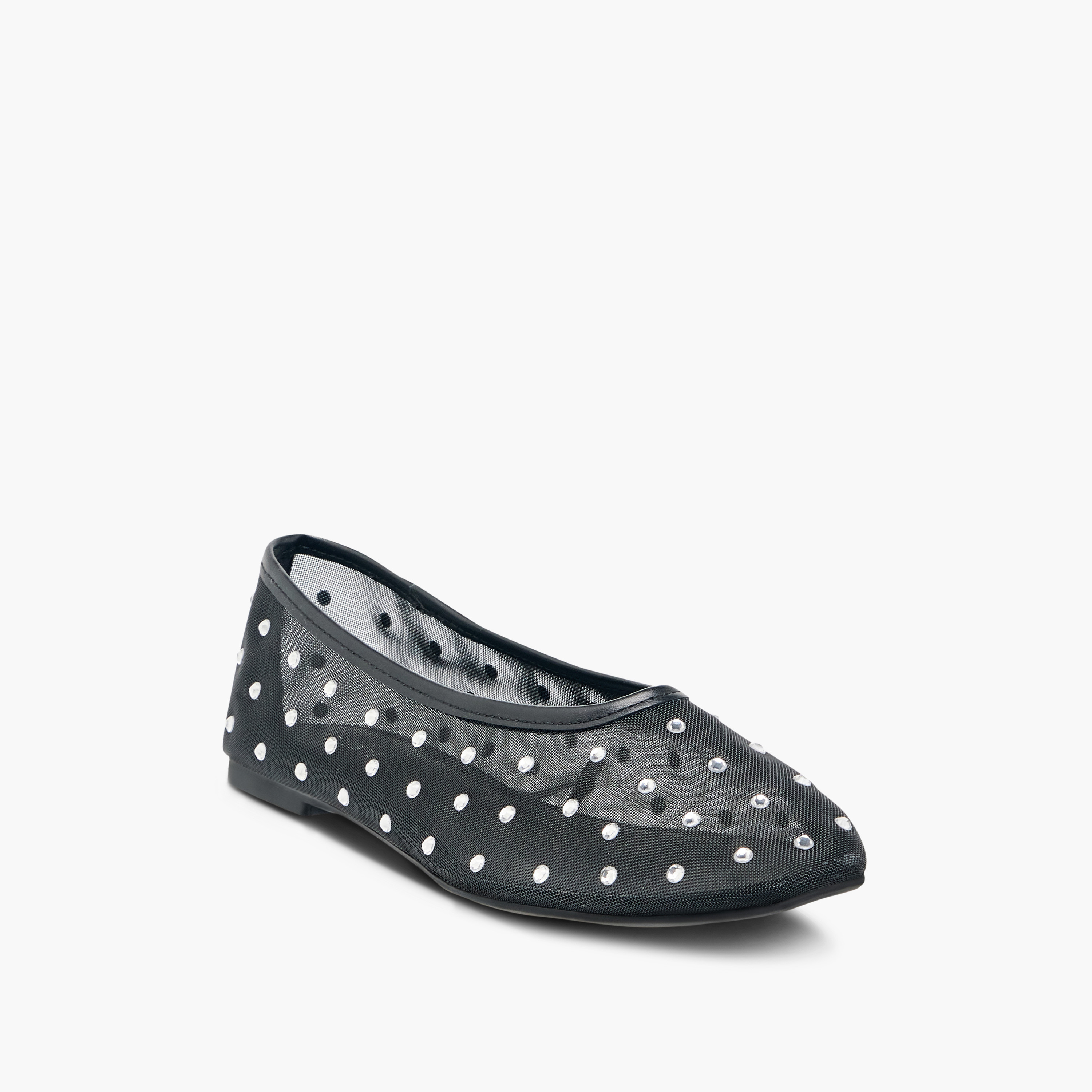 Celeste Women's Studded Slip-On Ballerina Shoes
