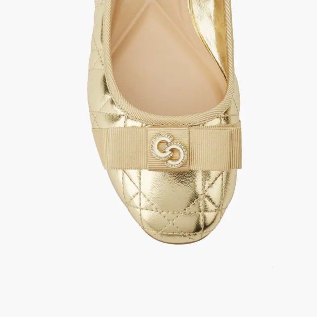 Celeste Quilted Bow Ballerina Shoes – image 4