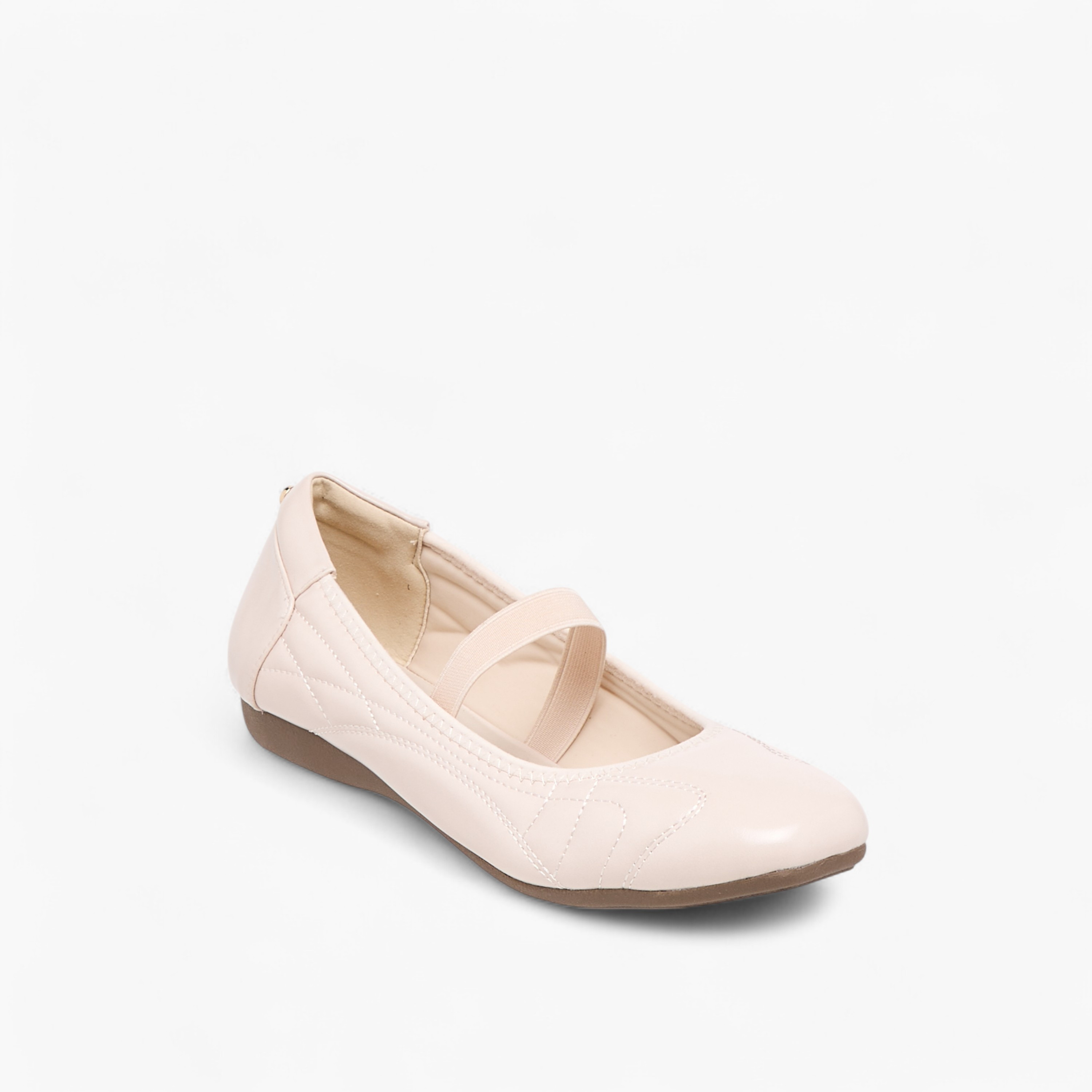 Celeste Women's Textured Ballerina Shoes with Elasticated Strap