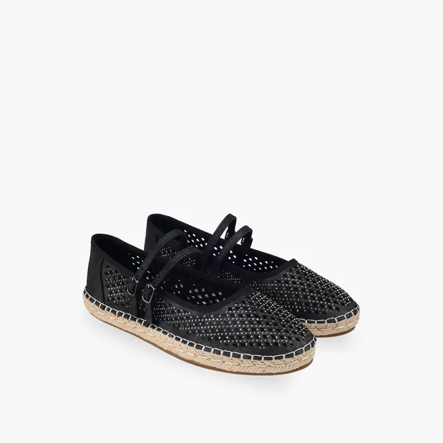 Women Embellished Espadrilles Mary Jane Shoes