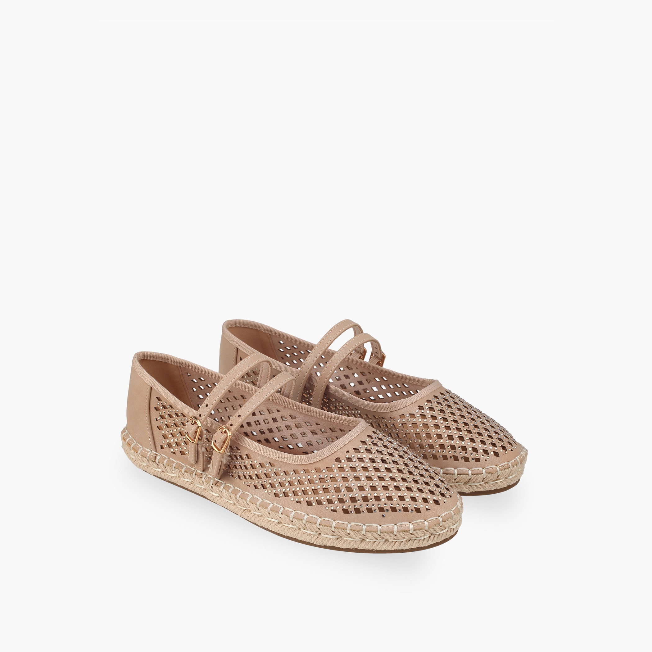 Women Embellished Espadrilles Mary Jane Shoes