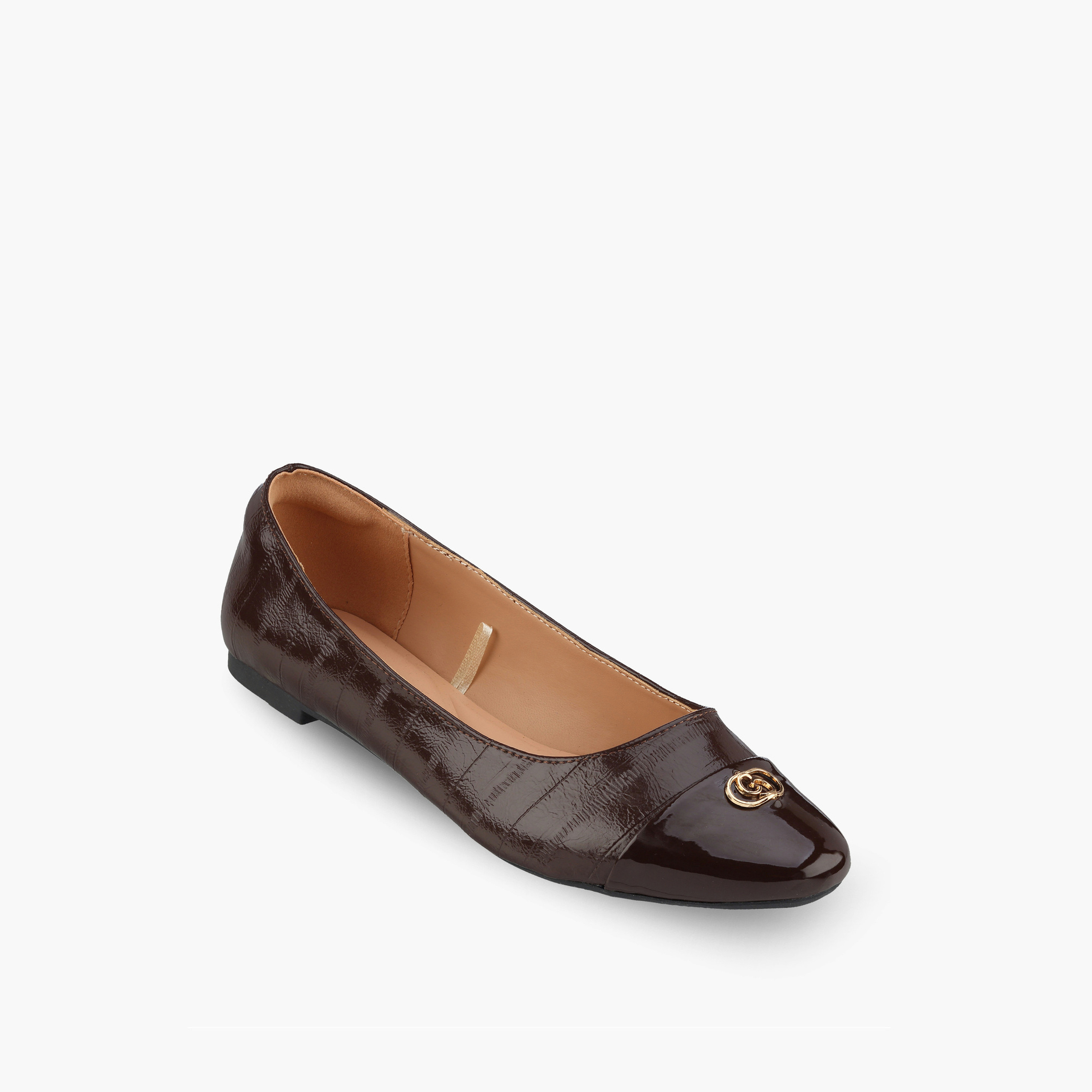 Celeste Women Textured Ballerina Shoes
