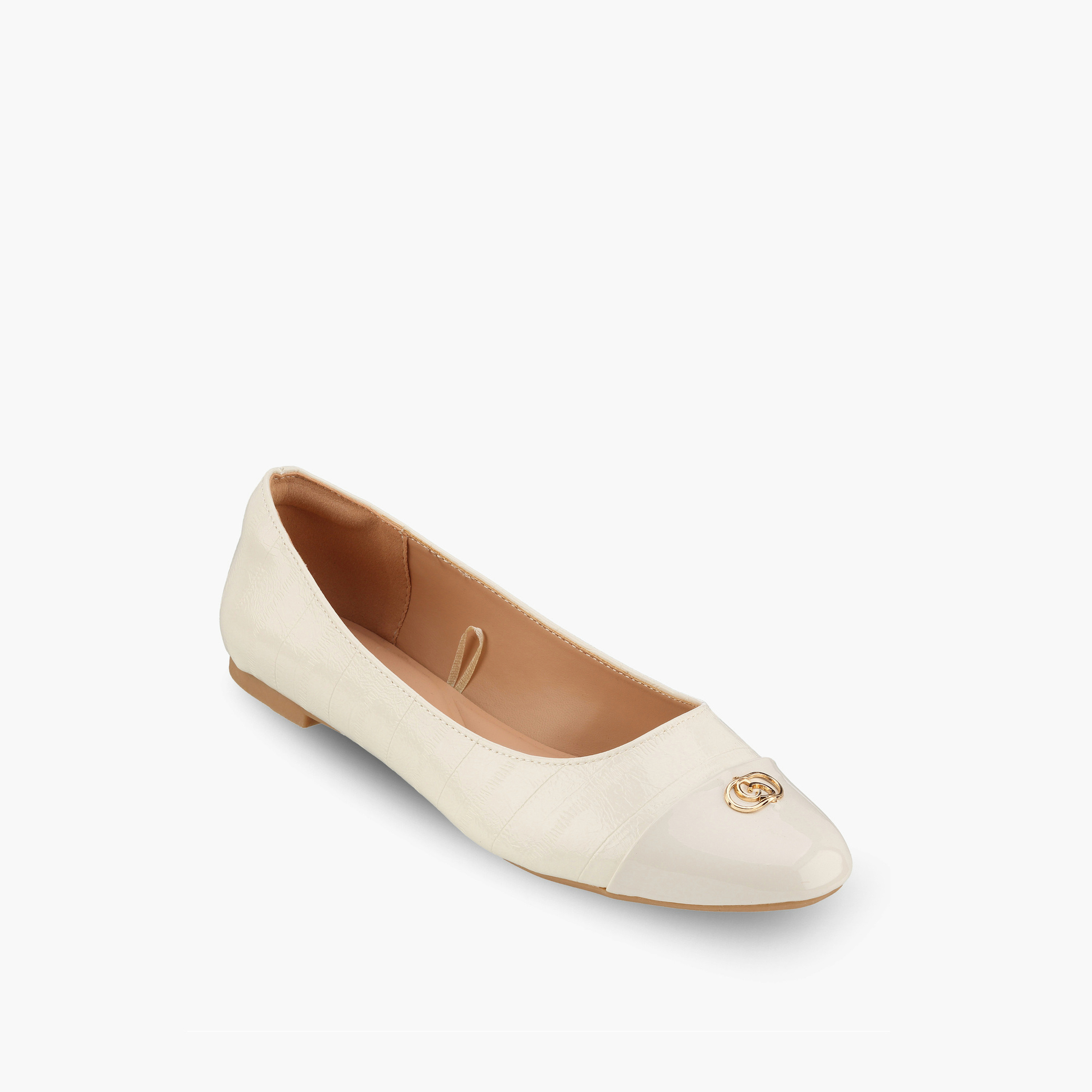 Celeste Women Textured Ballerina Shoes