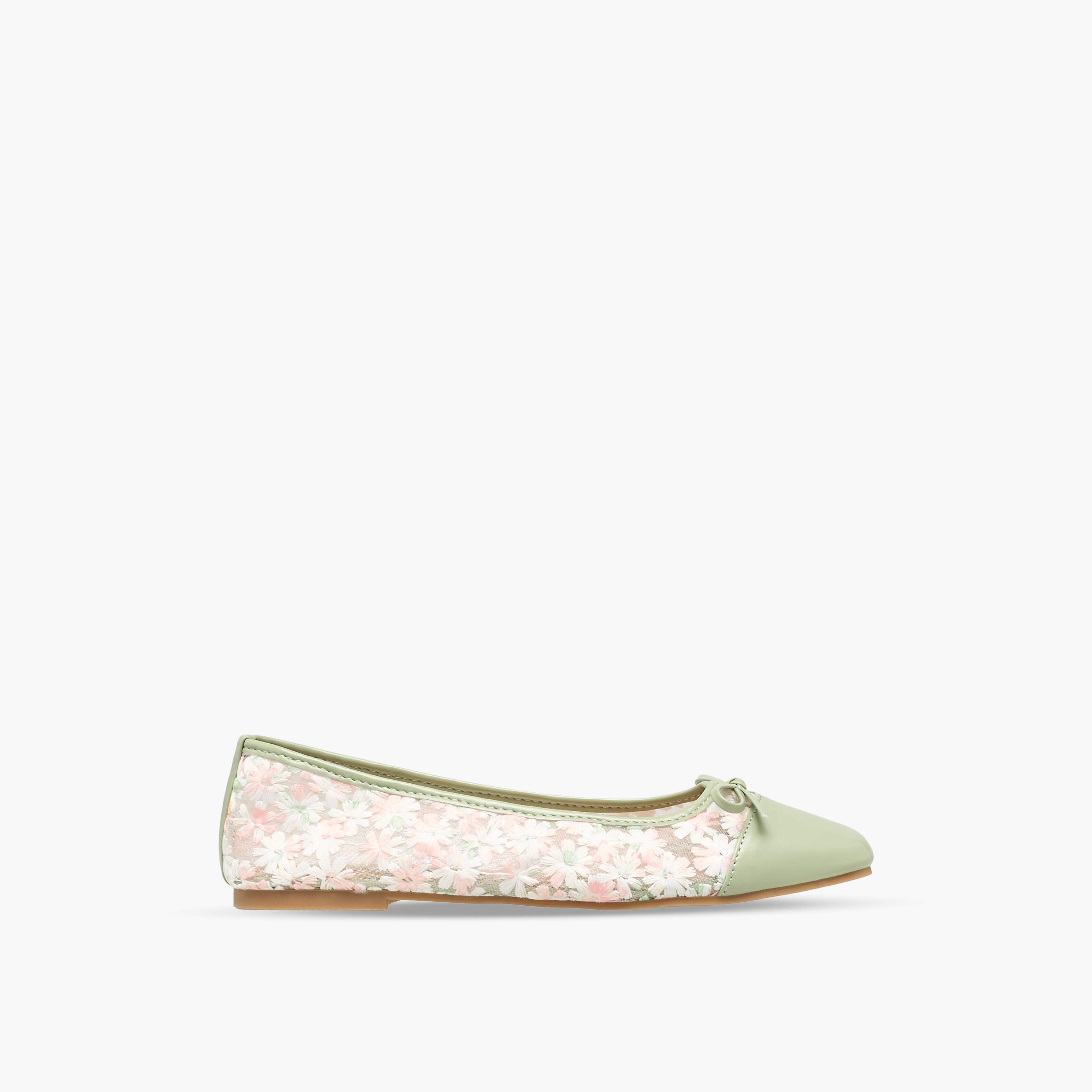 Celeste Women Floral Embroidered Ballerina Shoes