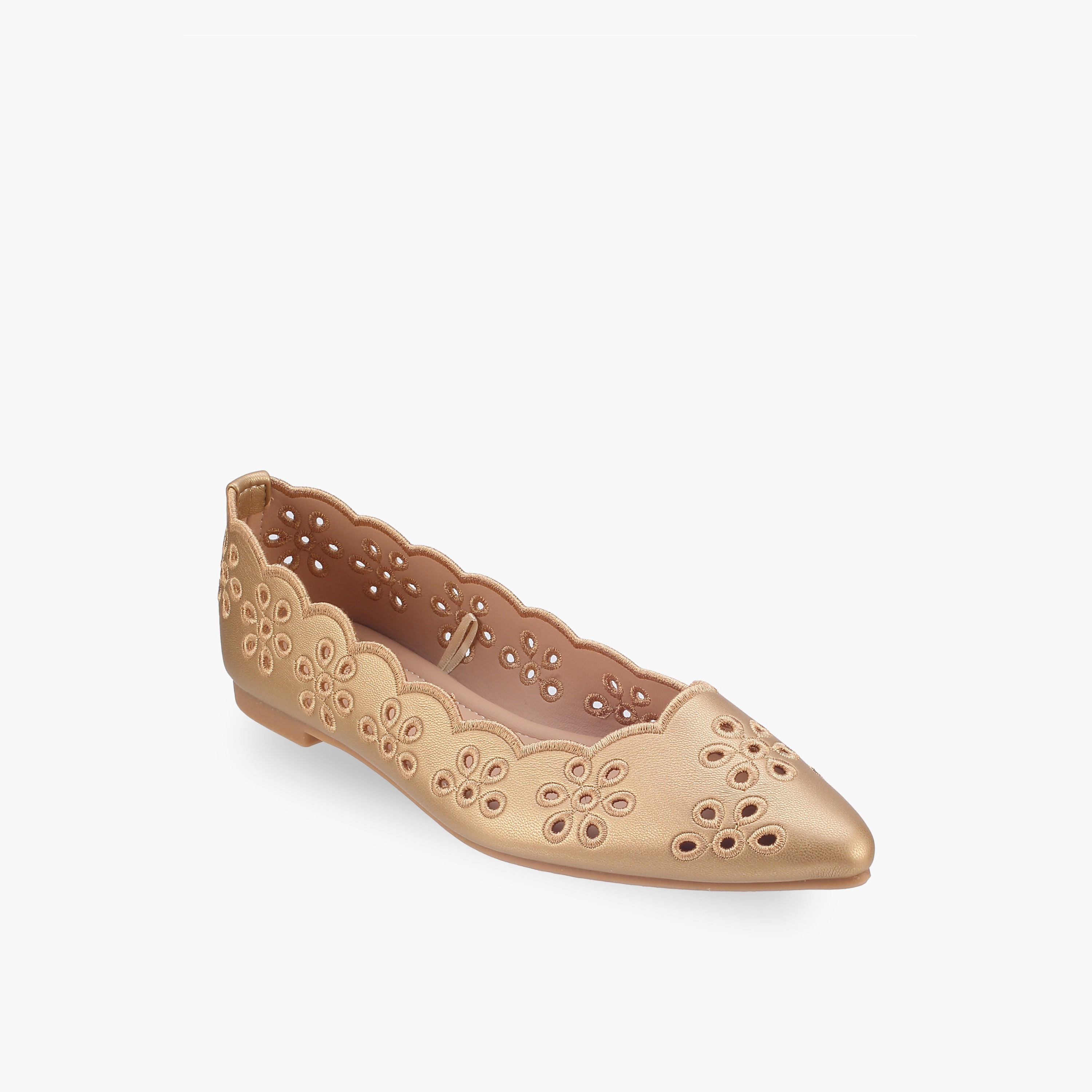 Flora Bella Women Laser Cut Ballerina Shoes