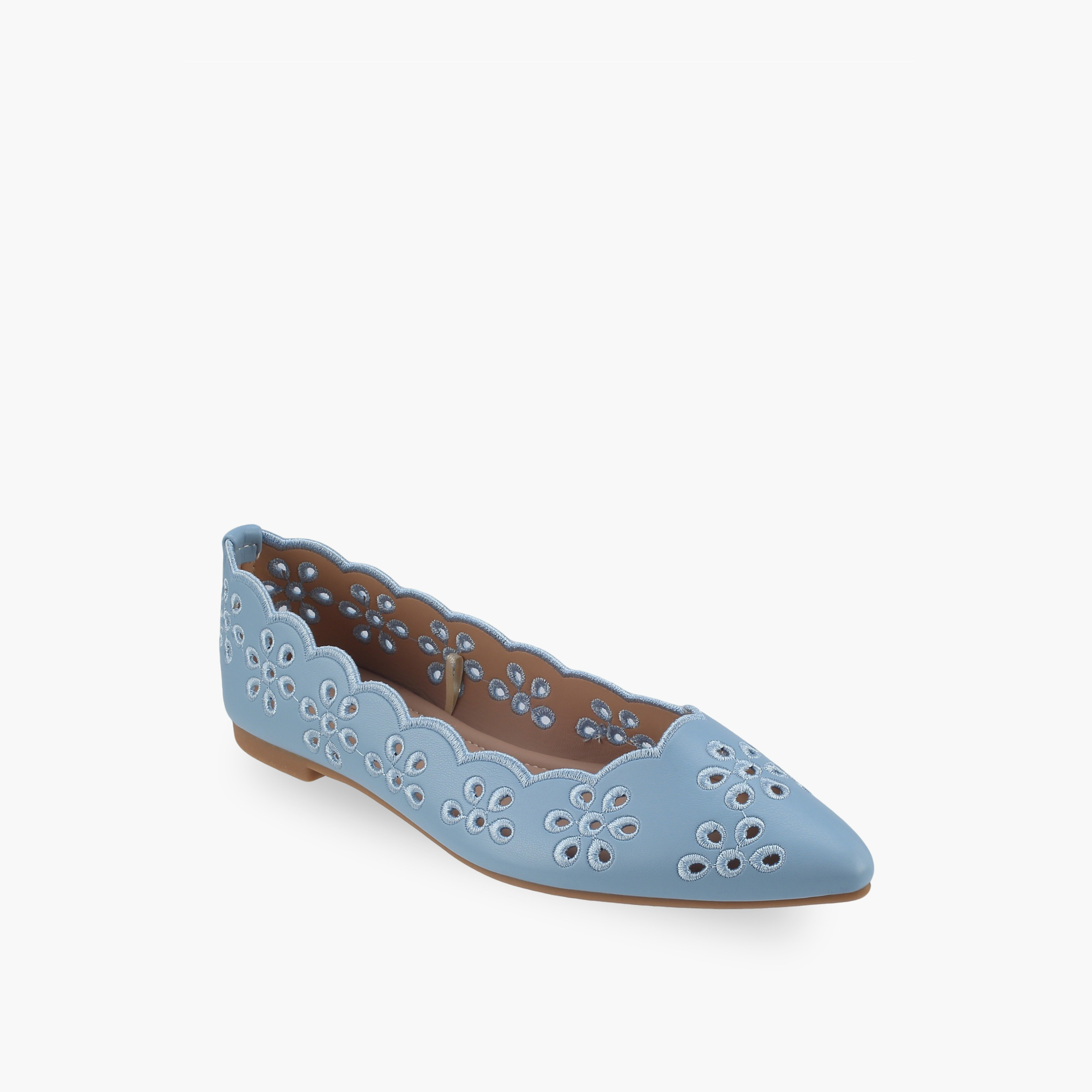 Flora Bella Women Laser Cut Ballerina Shoes