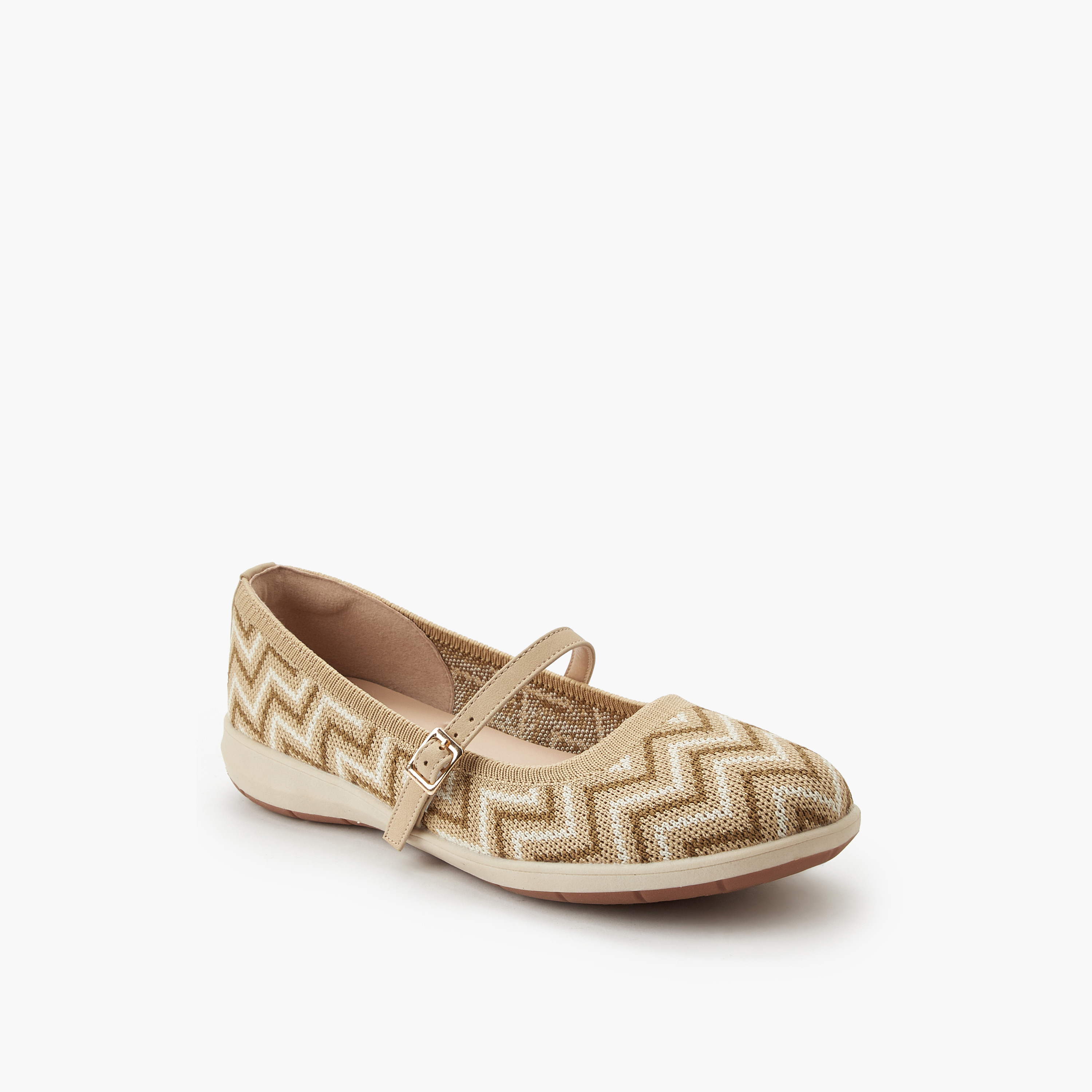 Le Confort Women Chevron Textured Ballerina Shoes