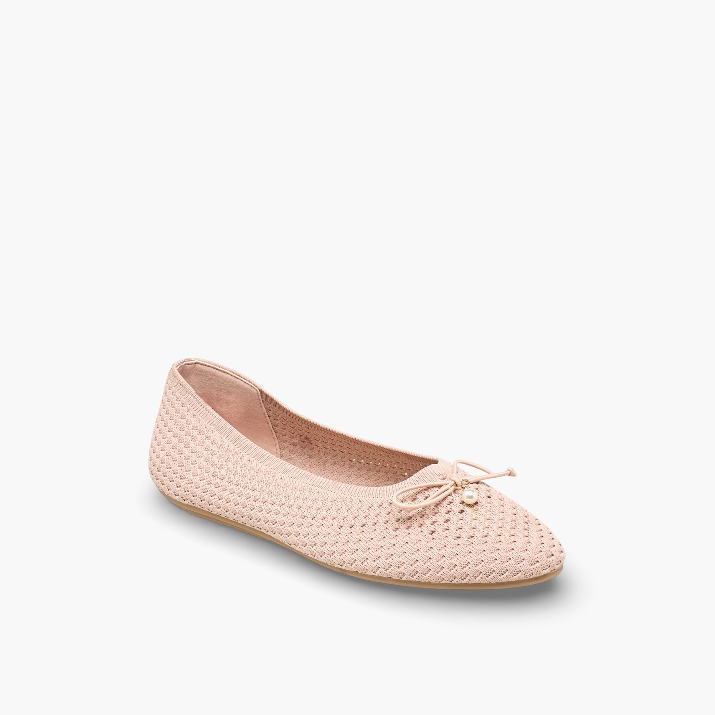 Celeste Women Textured Ballerina Shoes