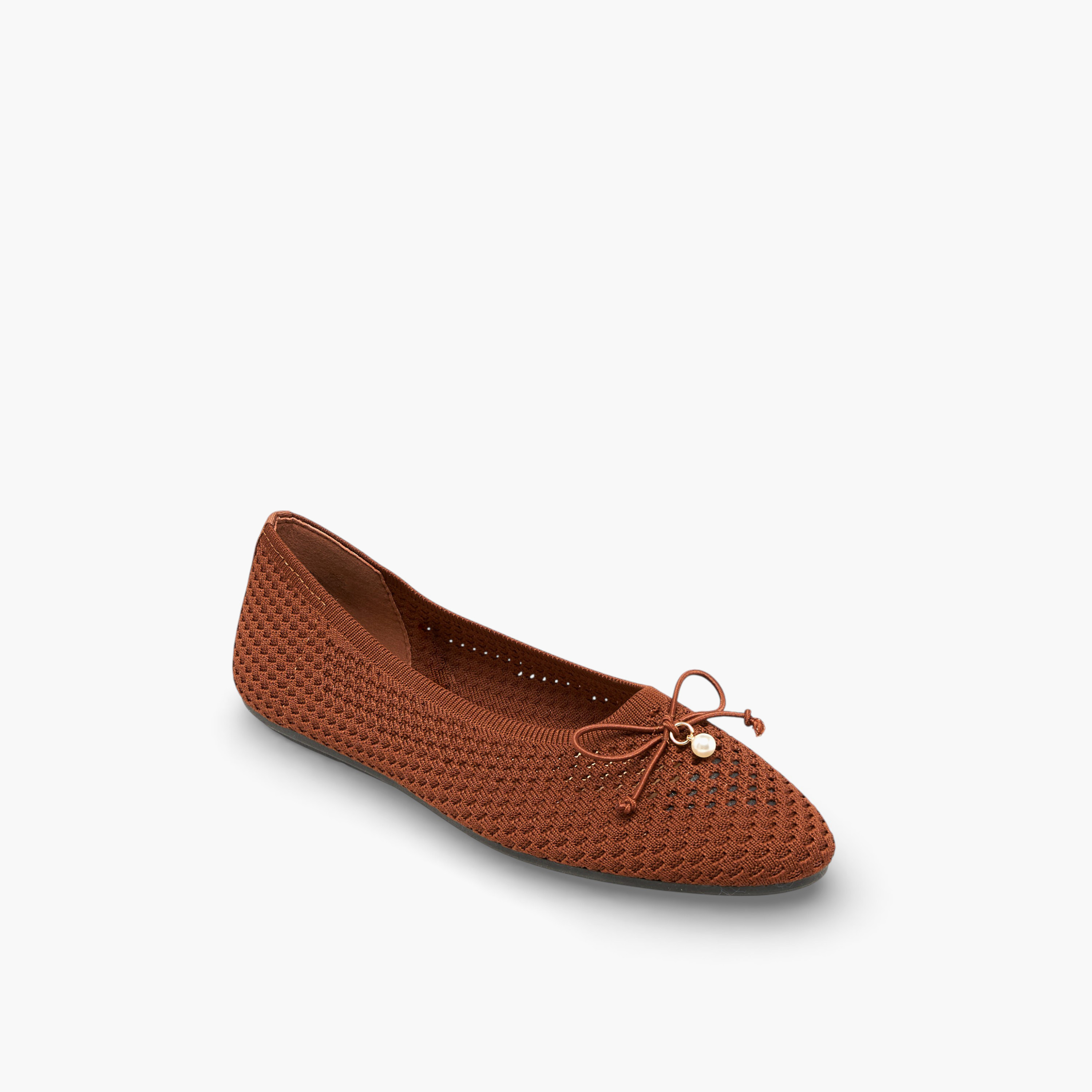 Celeste Women Textured Ballerina Shoes