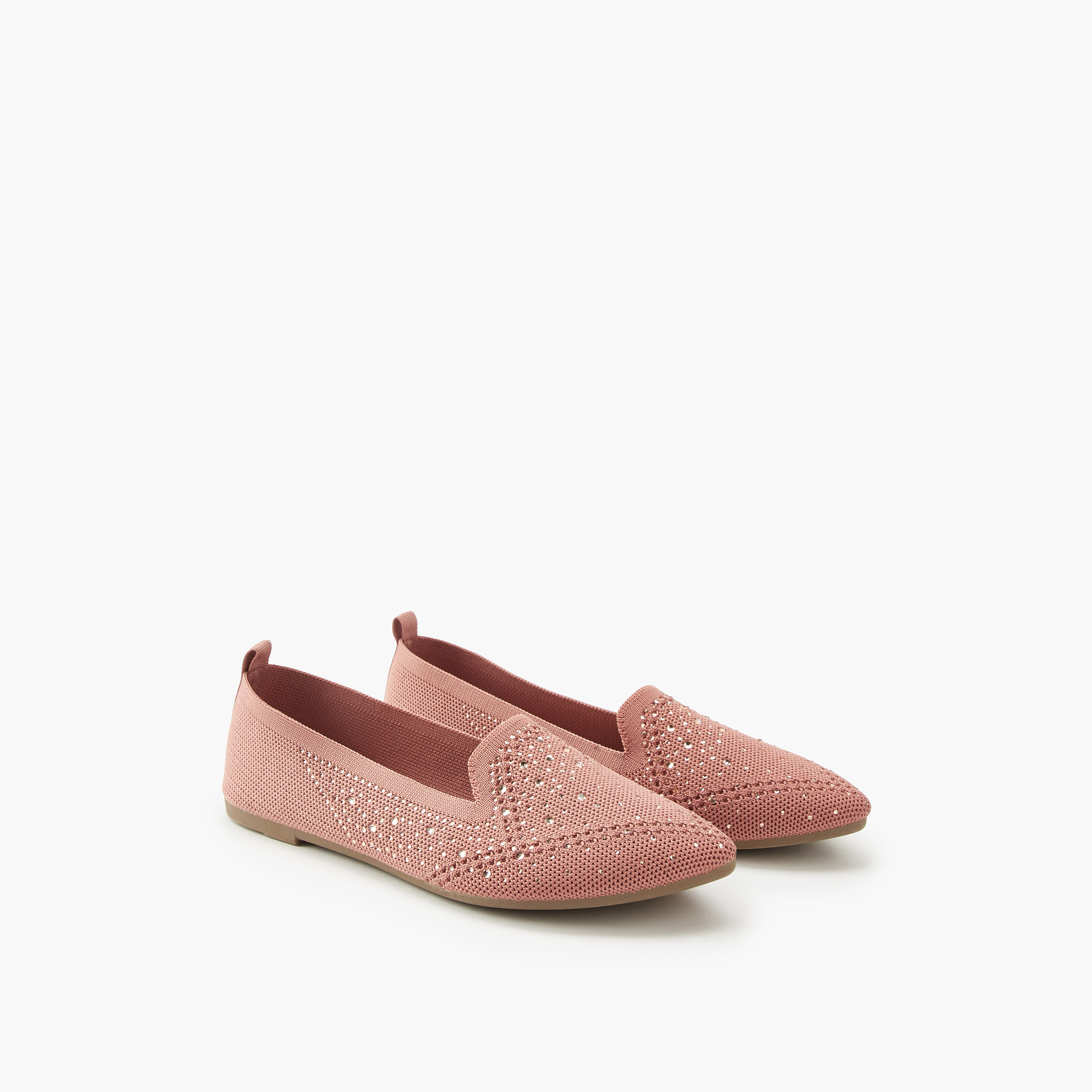 Embellished Slip-On Ballerina Shoes