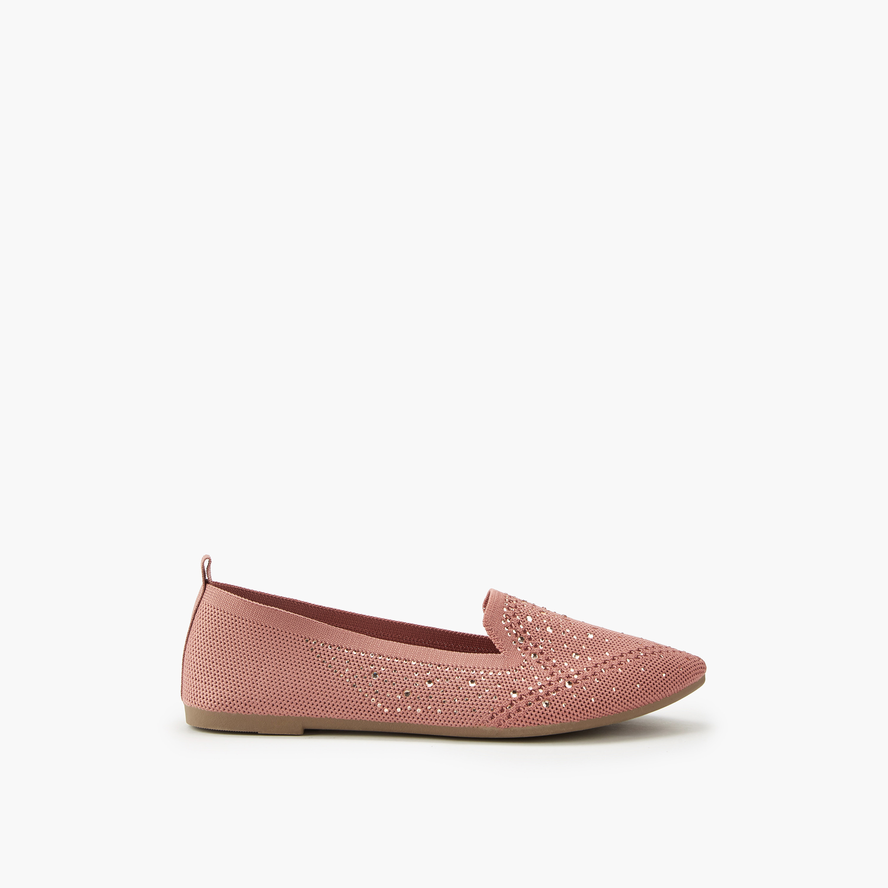 Flora Bella Embellished Slip-On Ballerina Shoes with Pull Tab
