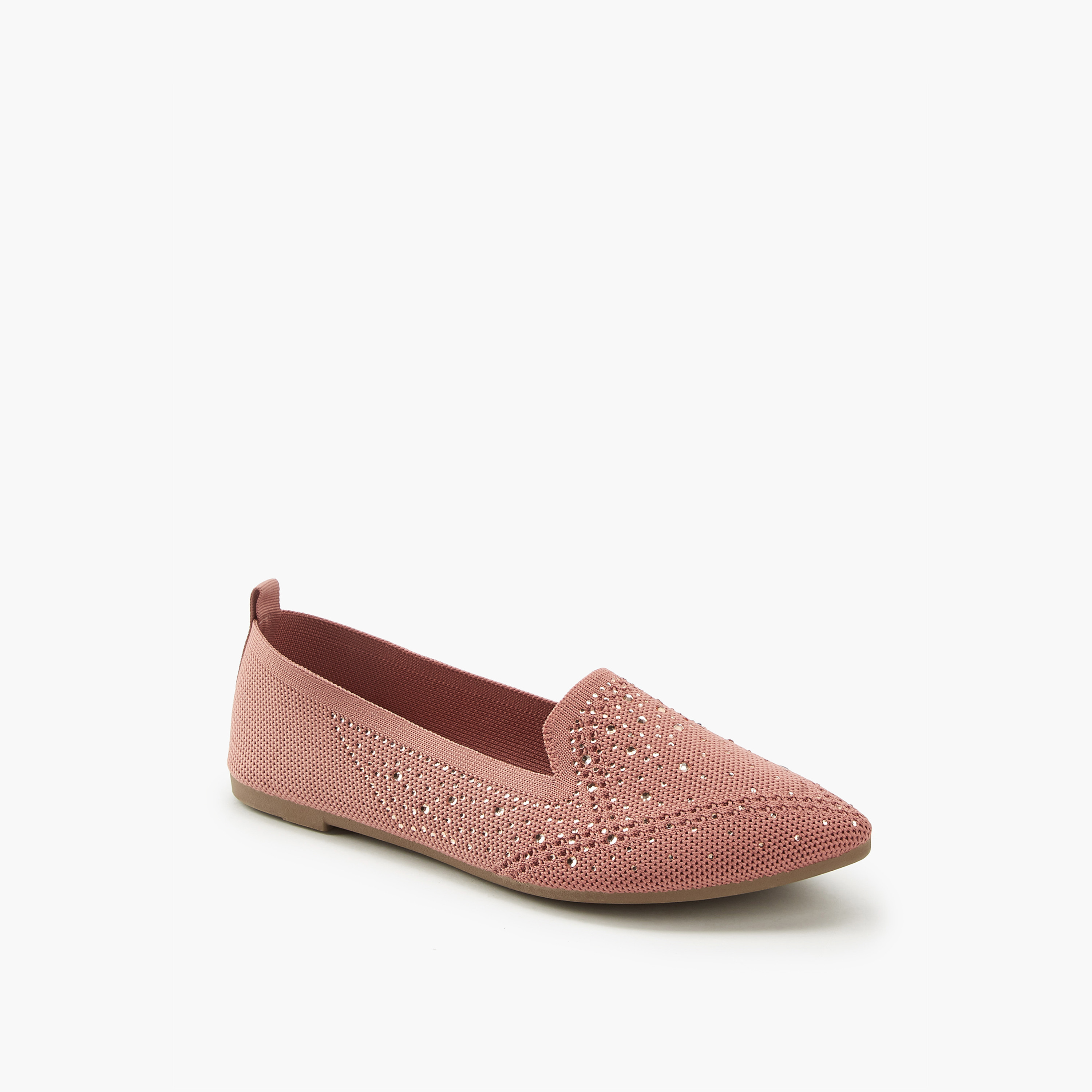 Flora Bella Embellished Slip-On Ballerina Shoes with Pull Tab