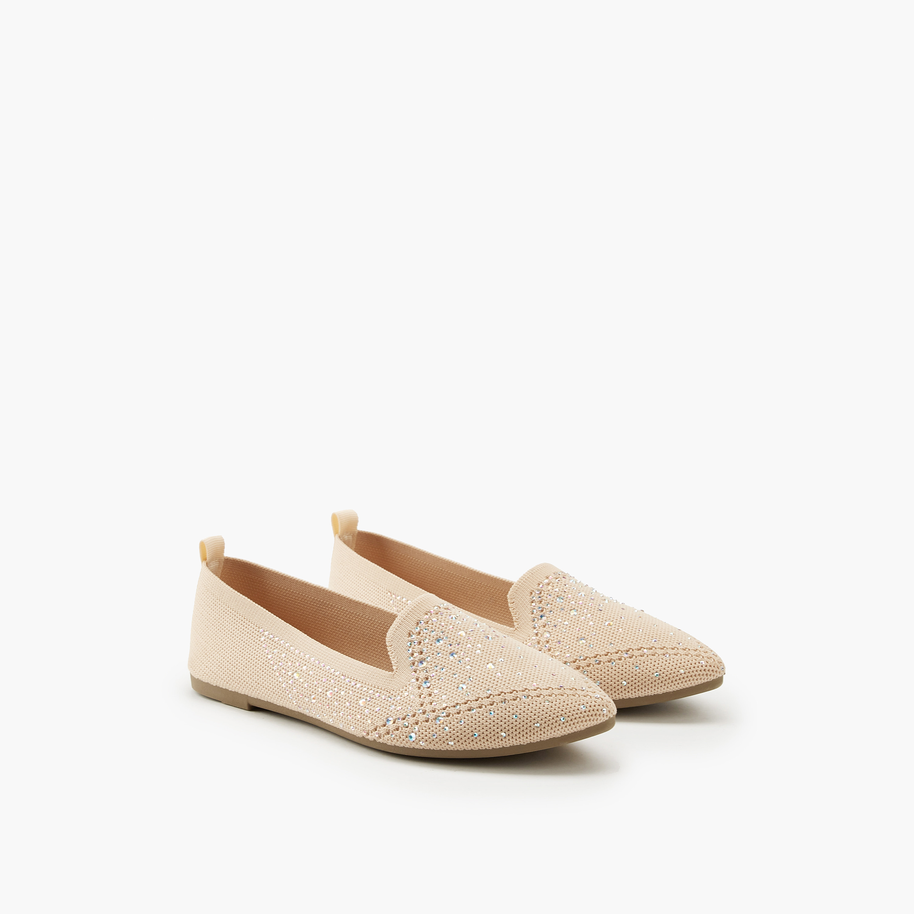 Embellished Slip-On Ballerina Shoes