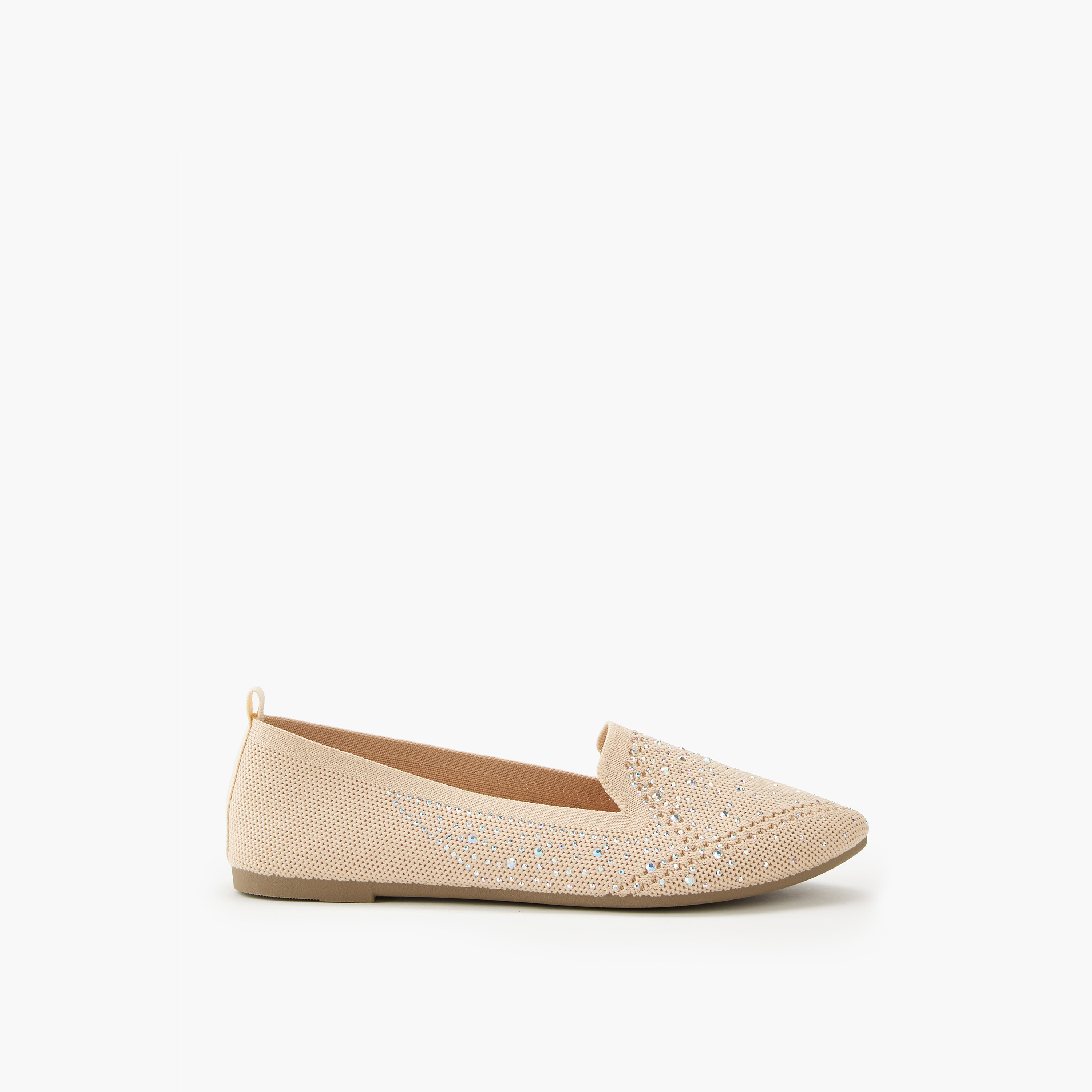 Flora Bella Embellished Slip-On Ballerina Shoes with Pull Tab