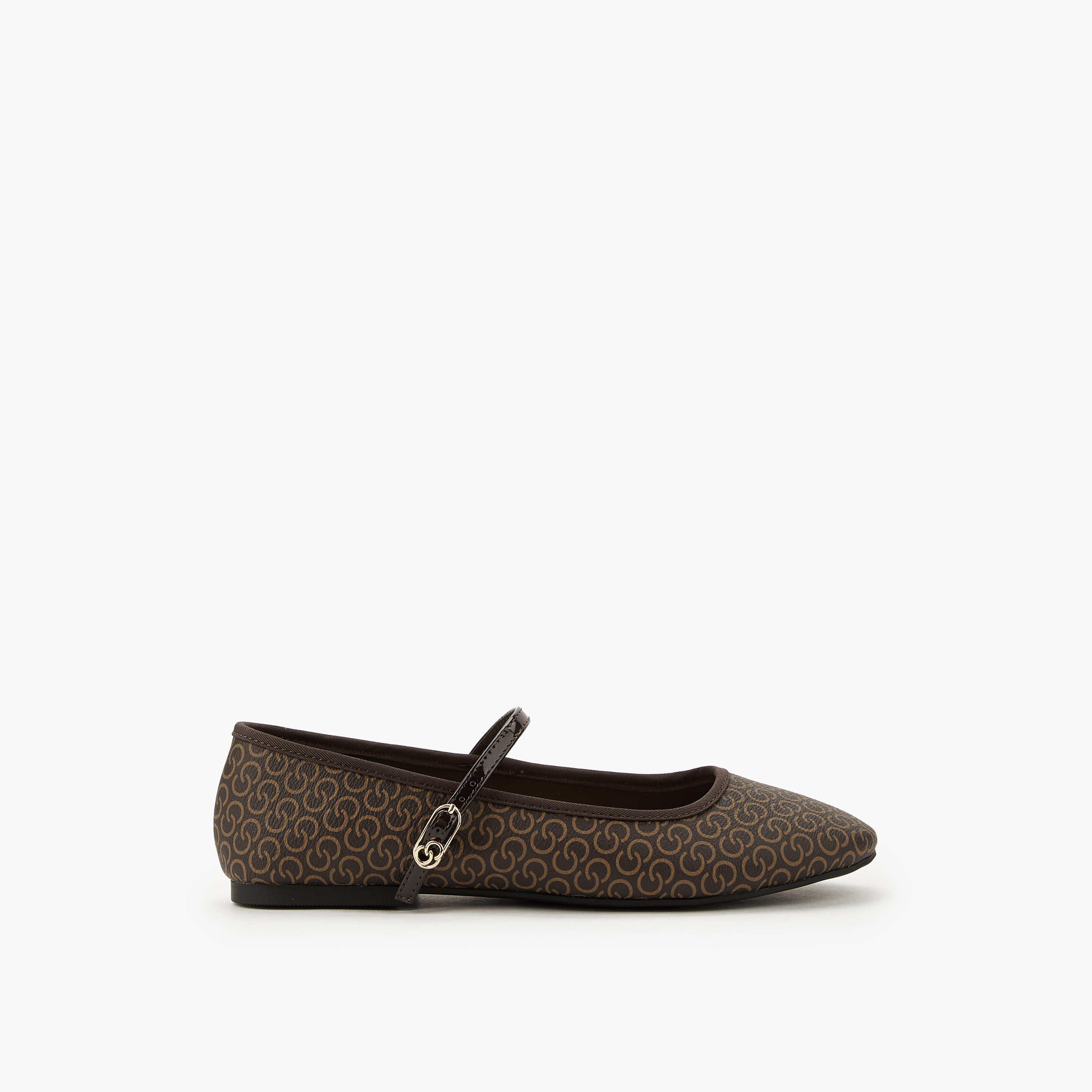 Celeste Women Monogram Print Ballerina Shoes