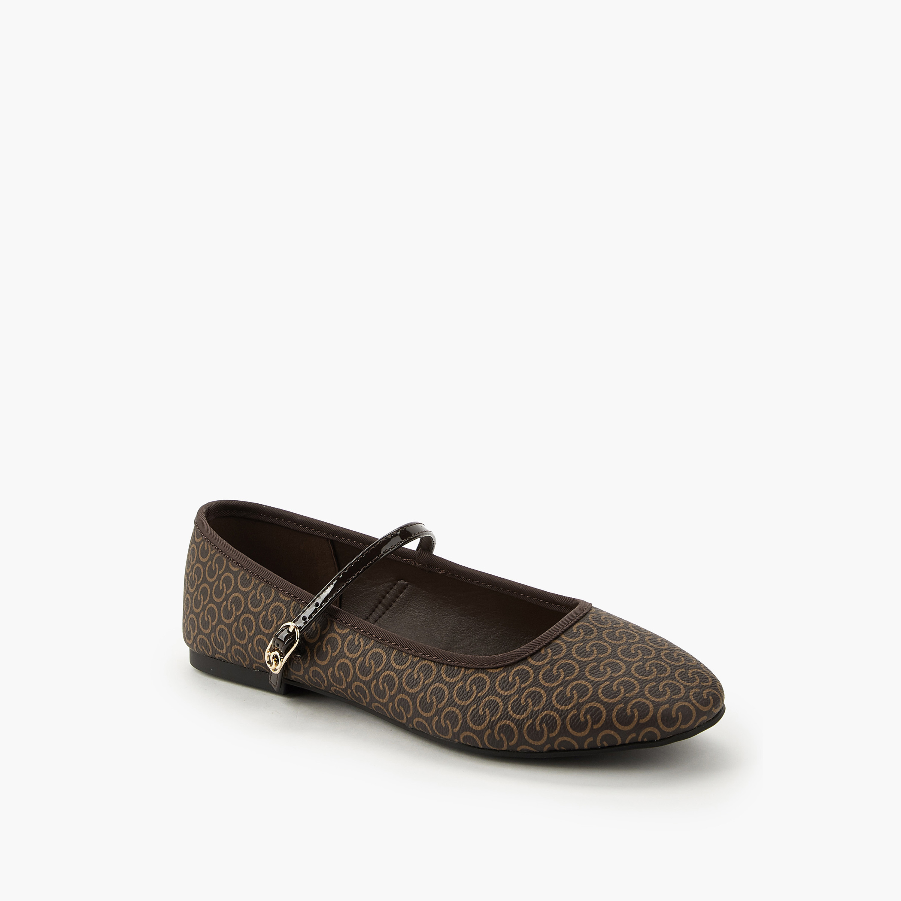 Celeste Women Monogram Print Ballerina Shoes