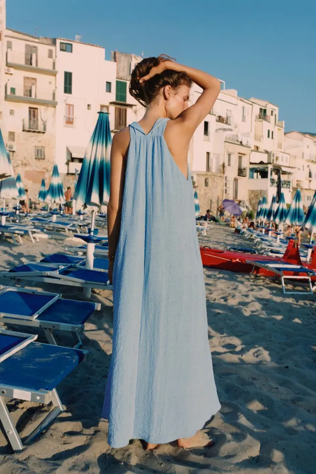 Twisted Shoulder Long Dress – image 6