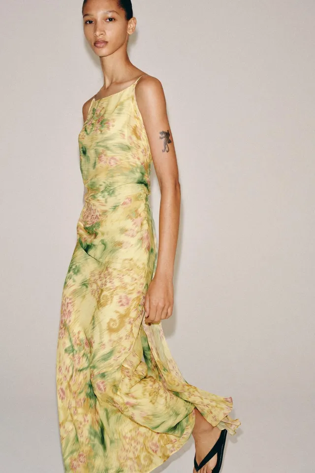 Printed Viscose Blend Dress with Front Bow and Open Back – image 2