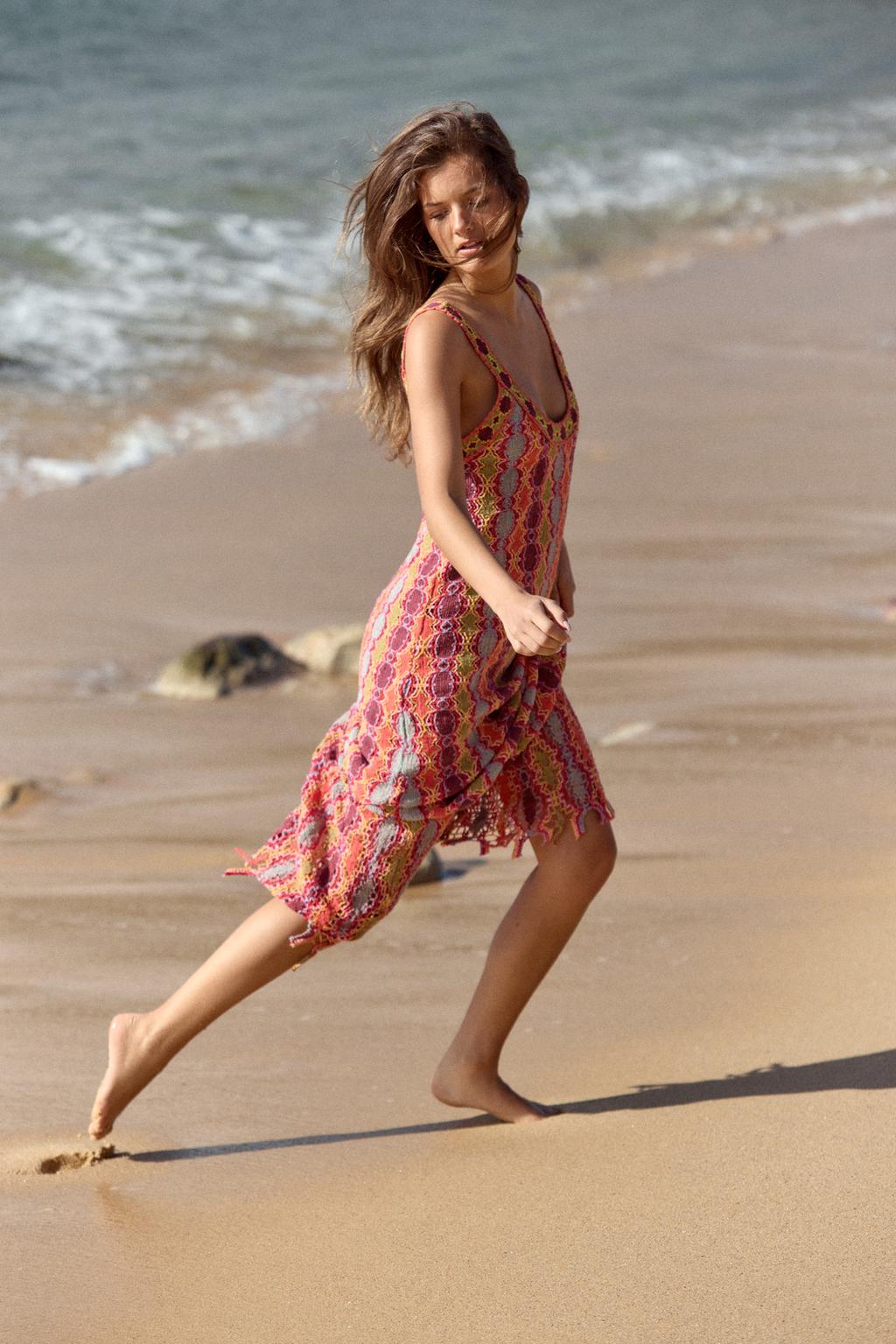Fringed Knit Dress