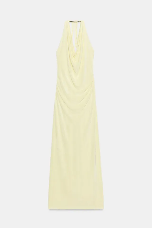 Long Appliqué Halterneck Dress – image 6