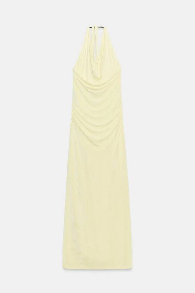 Long Appliqué Halterneck Dress – image 7