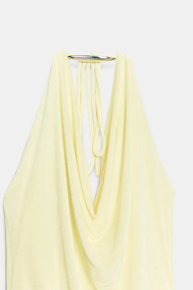 Long Appliqué Halterneck Dress – image 8