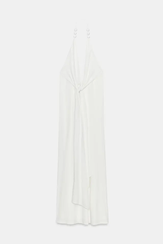 Beaded Long Halter Dress – image 7