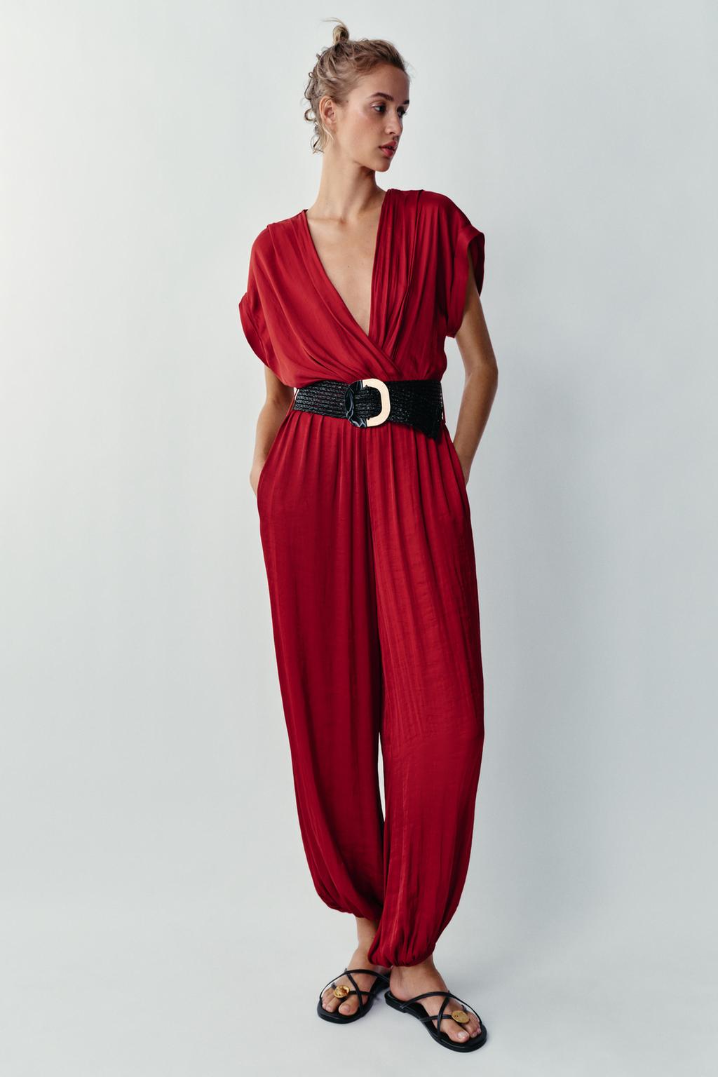 Satin Belted Jumpsuit
