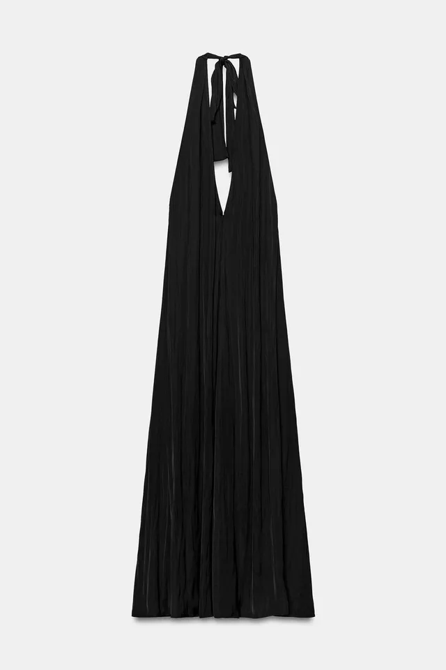 Satin Halter Midi Dress – image 8