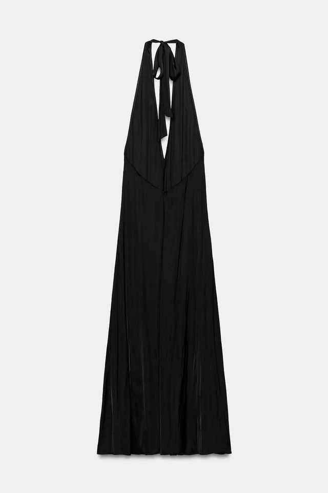 Satin Halter Midi Dress – image 9