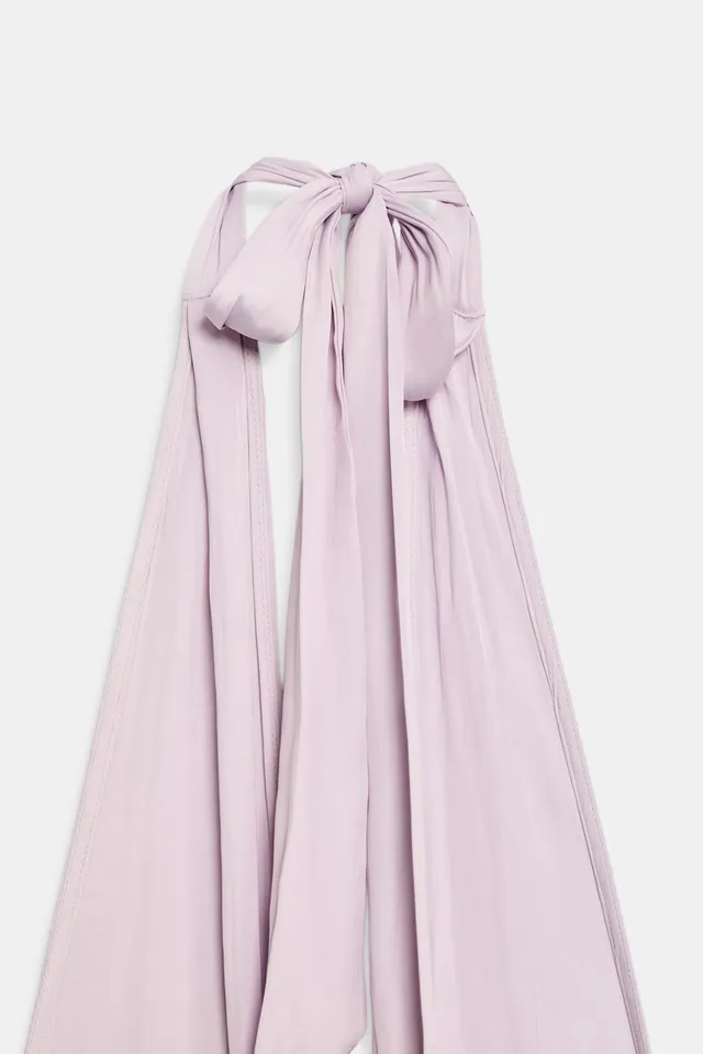 Satin Halter Midi Dress – image 5