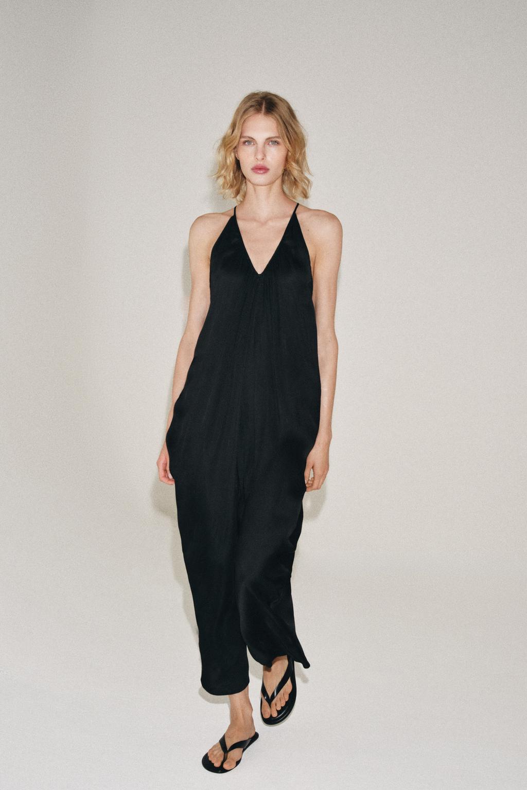 SATIN DRAPED DRESS
