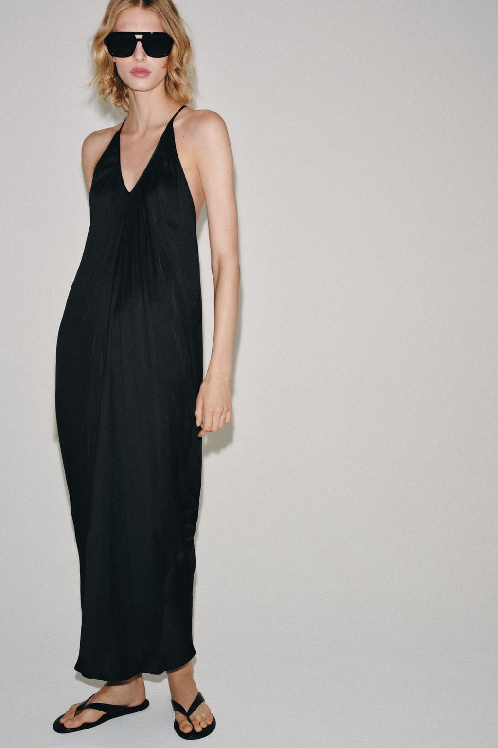 فستان مزموم بمظهر ساتاني ZW COLLECTION