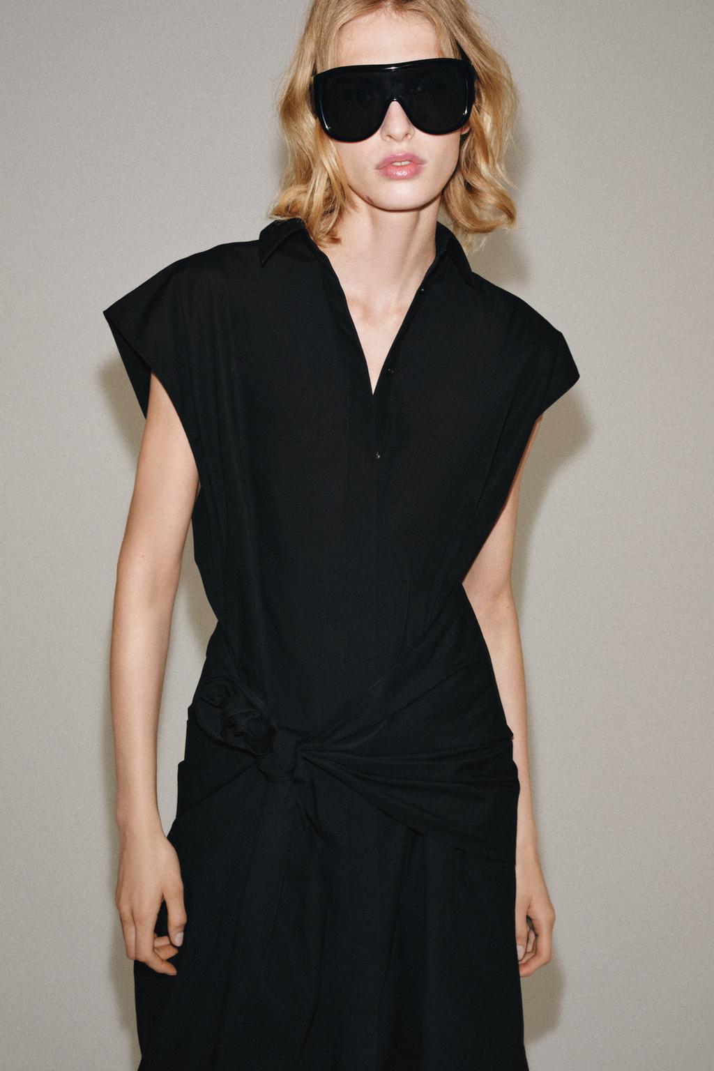 فستان قميصي بحزام ZW COLLECTION