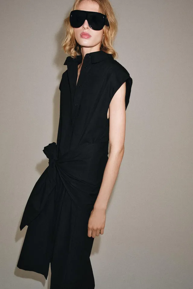 فستان قميصي بحزام ZW COLLECTION – صورة 5